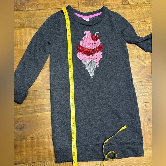 Girl’s Sweater Dress with Ice Cream Sequence - Picture 6 of 6